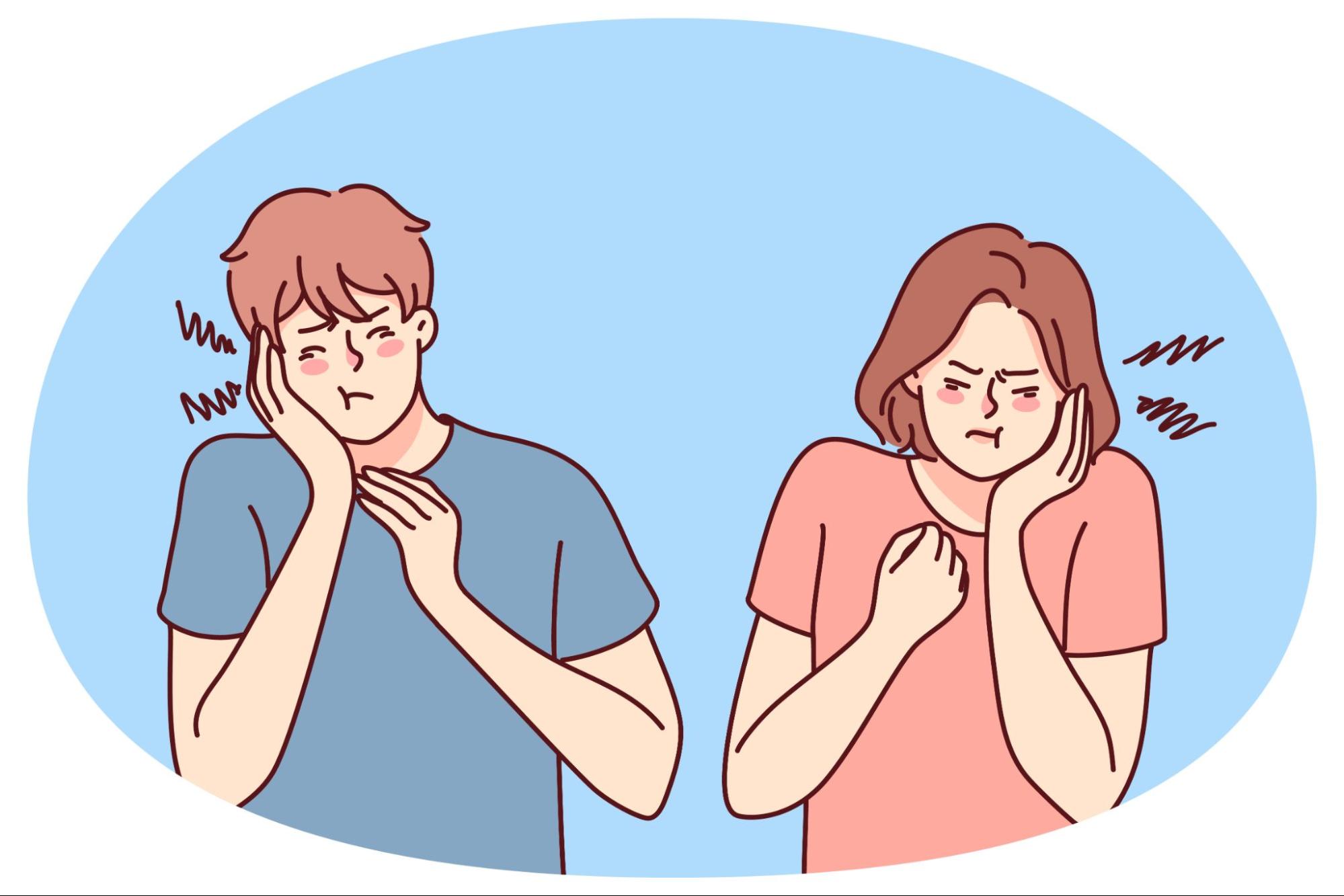 歯に痛みがある男女