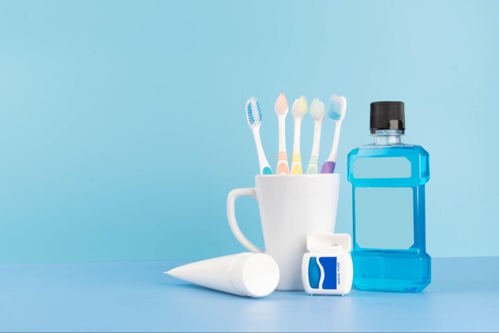 歯磨き、デンタルリンス、歯磨き粉、デンタルフロスなどデンタルケアグッズ